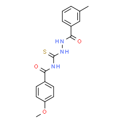 4-methoxy-N-{[2-(3-methylbenzoyl)hydrazino]carbonothioyl}benzamide结构式