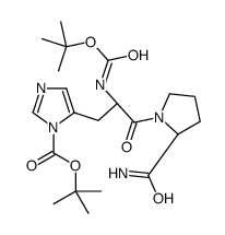tert-butyl 5-[(2R)-3-[(2S)-2-carbamoylpyrrolidin-1-yl]-2-[(2-methylpropan-2-yl)oxycarbonylamino]-3-oxopropyl]imidazole-1-carboxylate结构式