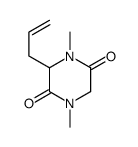 2,5-Piperazinedione,1,4-dimethyl-3-(2-propenyl)-(9CI) structure