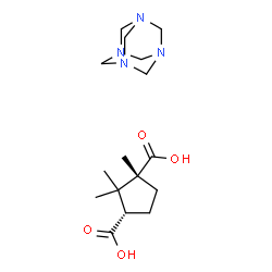 camphoric acid, compound with 1,3,5,7-tetraazatricyclo[3.3.1.13,7]decane (1:1) Structure