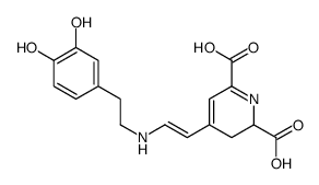 1,2,3,4-Tetrahydro-4-[2-[[2-(3,4-dihydroxyphenyl)ethyl]imino]ethylidene]pyridine-2,6-dicarboxylic acid结构式