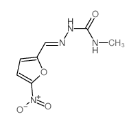 3-methyl-1-[(5-nitro-2-furyl)methylideneamino]urea结构式