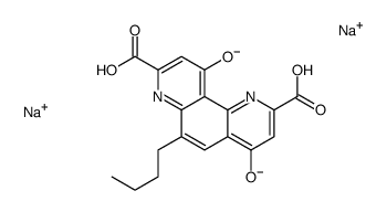 6-Butyl-1,4,7,10-tetrahydro-4,10-dioxo-1,7-phenanthroline-2,8-dicarboxylic acid disodium salt结构式