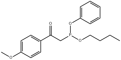 [2-(4-Methoxyphenyl)-2-oxoethyl]phosphonous acid butylphenyl ester Structure