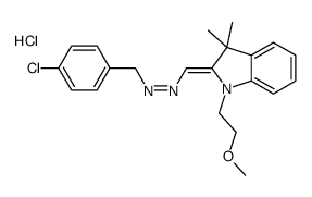 2-[[(4-Chlorophenyl) methylhydrazono]methyl]-1-(2-methoxyethyl)-3,3-dimethyl-3H-indolium chloride Structure