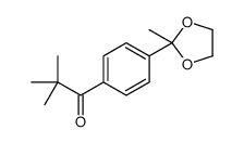 2,2-dimethyl-1-[4-(2-methyl-1,3-dioxolan-2-yl)phenyl]propan-1-one Structure