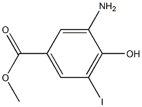 3-Amino-4-hydroxy-5-iodo-benzoic acid methyl ester结构式