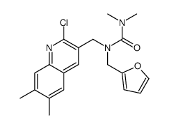 (9ci)-N-[(2-氯-6,7-二甲基-3-喹啉)甲基]-N-(2-呋喃甲基)-N,N-二甲基-脲结构式