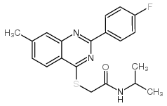 2-[[2-(4-氟苯基)-7-甲基-4-喹唑啉]硫代]-n-(1-甲基乙基)乙酰胺结构式