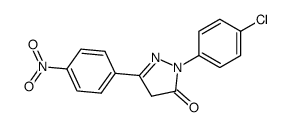 2-(4-chloro-phenyl)-5-(4-nitro-phenyl)-1,2-dihydro-pyrazol-3-one结构式