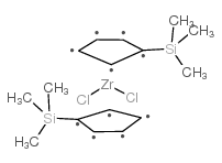 双(三甲基硅基环戊二烯)二氯化锆结构式
