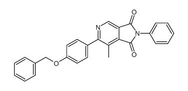 6-(4-benzyloxy-phenyl)-7-methyl-2-phenyl-pyrrolo[3,4-c]pyridine-1,3-dione结构式