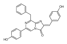 Imidazo[1,2-a]pyrazin-3(2H)-one,6-(4-hydroxyphenyl)-2-[(4-hydroxyphenyl)methylene]-8-(phenylmethyl)- (9CI) Structure