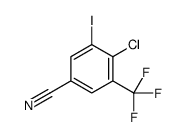 4-chloro-3-iodo-5-(trifluoromethyl)benzonitrile结构式