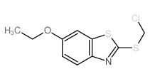 2-(chloromethylsulfanyl)-6-ethoxy-benzothiazole结构式