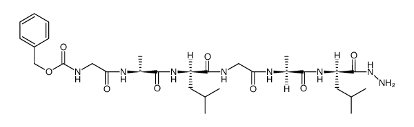 Z-Gly-Ala-D-Leu-Gly-Ala-D-Leu-NHNH2结构式