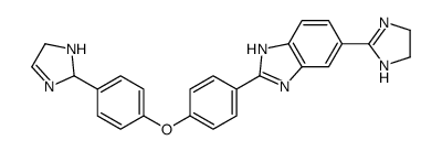 6-(4,5-dihydro-1H-imidazol-2-yl)-2-[4-[4-(2,5-dihydro-1H-imidazol-2-yl)phenoxy]phenyl]-1H-benzimidazole结构式