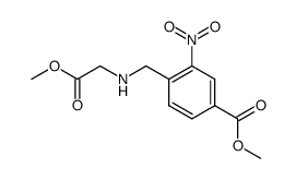 methyl 4-(((2-methoxy-2-oxoethyl)amino)methyl)-3-nitrobenzoate Structure