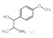 Benzenemethanol, a-(1-aminoethyl)-4-methoxy-,hydrochloride (1:1) Structure