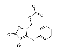 (3-anilino-4-bromo-5-oxo-2H-furan-2-yl)methyl carbonate Structure