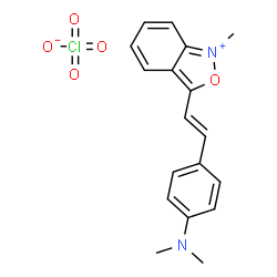 2-[4-(二甲基氨基)苯乙烯基]-N-甲基苯并恶唑 高氯酸盐结构式