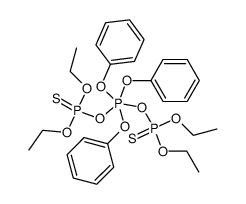 O,O,O',O'-tetraethyl ((triphenoxyphosphoranediyl)bis(oxy))diphosphonothioate结构式
