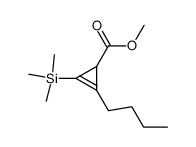 2-Butyl-3-trimethylsilanyl-cycloprop-2-enecarboxylic acid methyl ester Structure
