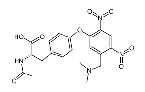 Nα-acetyl-O-(2,4-dinitro-5-(dimethylaminomethyl)phenyl)-L-tyrosine Structure