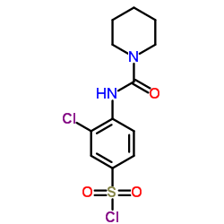 3-CHLORO-4-[(PIPERIDINE-1-CARBONYL)-AMINO]-BENZENESULFONYL CHLORIDE Structure