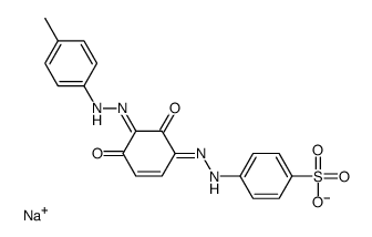sodium 4-[[2,4-dihydroxy-3-[(4-m-tolyl)azo]phenyl]azo]benzenesulphonate结构式