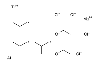magnesium,ethanolate,titanium(4+),tris(2-methylpropyl)alumane,tetrachloride Structure