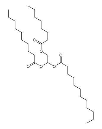 (1-decanoyloxy-2-octanoyloxyethyl) dodecanoate Structure
