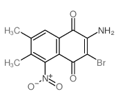 2-amino-3-bromo-6,7-dimethyl-5-nitro-naphthalene-1,4-dione Structure