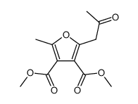 2-methyl-5-(2-oxo-propyl)-furan-3,4-dicarboxylic acid dimethyl ester Structure