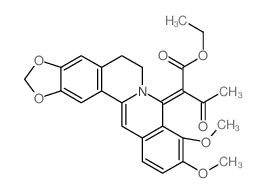 2-(9,10-dimethoxy-5,6-dihydro-[1,3]dioxolo[4,5-g]isoquino[3,2-a]isoquinolin-8-ylidene)-3-oxo-butyric acid ethyl ester结构式