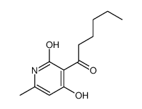 3-Hexanoyl-4-hydroxy-6-methyl-2(1H)-pyridinone结构式