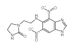 1-[2-[(4,6-dinitro-1H-benzoimidazol-5-yl)amino]ethyl]imidazolidin-2-one结构式