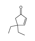 4,4,-diethylcyclopent-2-en-1-one结构式