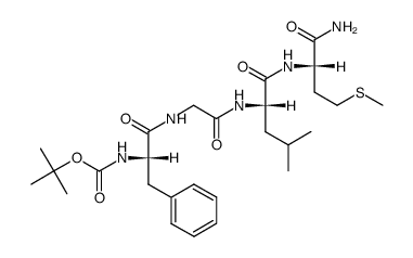 Boc-Phe-Gly-Leu-Met-NH2 Structure