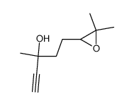 (3R)-5-(3,3-dimethyloxiran-2-yl)-3-methylpent-1-yn-3-ol结构式