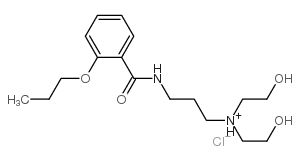 bis(2-hydroxyethyl)-[3-[(2-propoxybenzoyl)amino]propyl]azanium chlorid e Structure