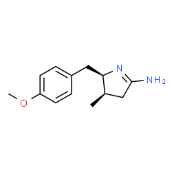 2H-Pyrrol-5-amine,3,4-dihydro-2-[(4-methoxyphenyl)methyl]-3-methyl-,(2R,3R)-rel-(9CI) Structure