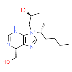 1,6-dihydro-6-(hydroxymethyl)-9-(2-hydroxy-3-nonyl)purine结构式