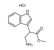 methyl 3-amino-2-(1H-3-indolyl)propanoate hydrochloride Structure