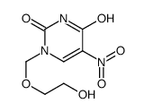 1-(2-hydroxyethoxymethyl)-5-nitropyrimidine-2,4-dione结构式