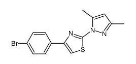 4-(4-bromophenyl)-2-(3,5-dimethylpyrazol-1-yl)-1,3-thiazole Structure