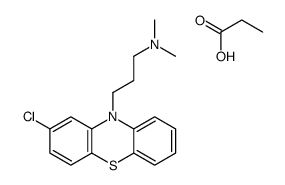 3-(2-chlorophenothiazin-10-yl)-N,N-dimethylpropan-1-amine,propanoic acid Structure