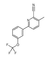 3-methyl-6-[3-(trifluoromethoxy)phenyl]pyridine-2-carbonitrile Structure