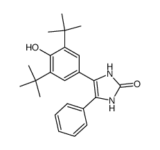 4-(3,5-Di-tert-butyl-4-hydroxy-phenyl)-5-phenyl-1,3-dihydro-imidazol-2-one Structure