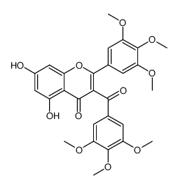 5,7-dihydroxy-3-(3,4,5-trimethoxy-benzoyl)-2-(3,4,5-trimethoxy-phenyl)-chromen-4-one Structure